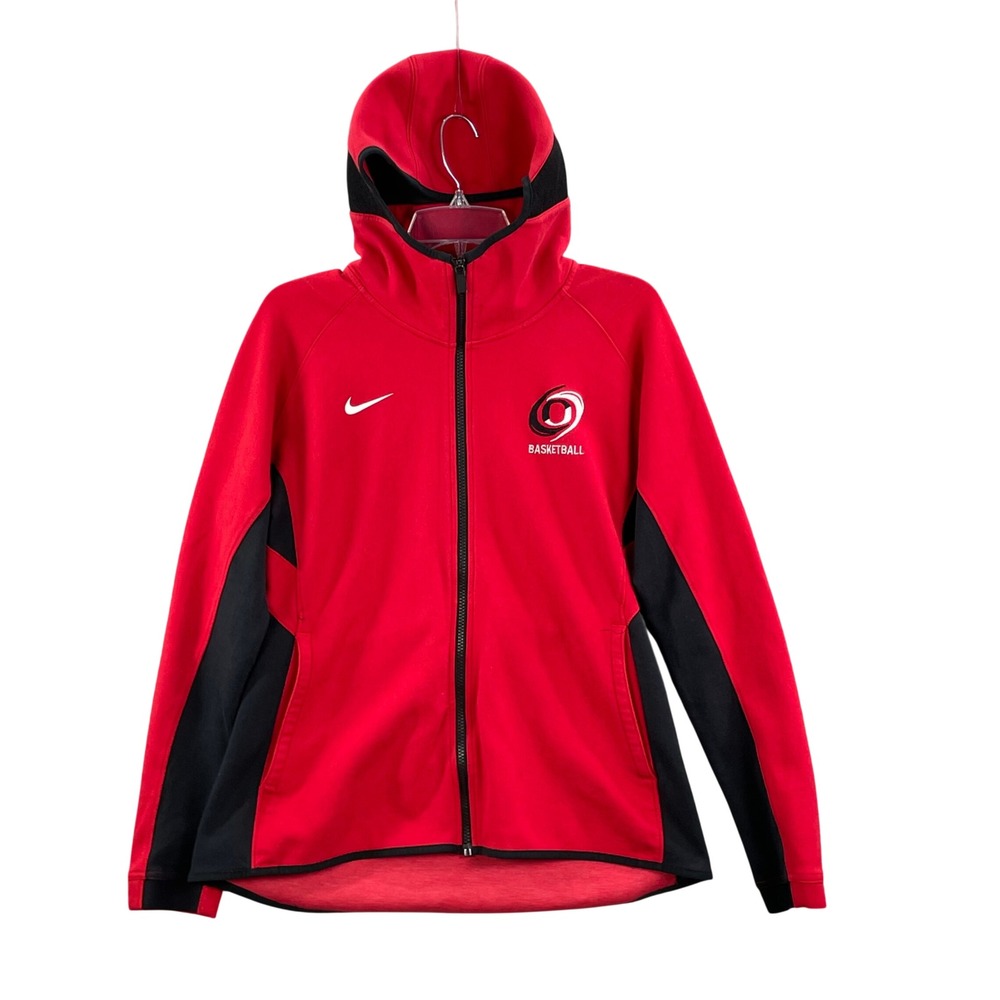 Nike Hoodie Women L Red Carolina Hurricanes Basketball Dri-FIT Full Zip Jacket